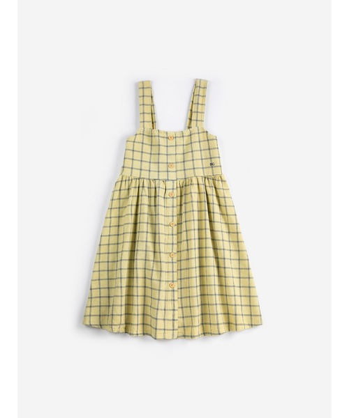 BOBO CHOSES(ボボショーズ)の「Spicy Window Pane woven dress(ワンピース・キッズ・イエロー・2-3YEAR/4-5YEAR/6-7YEAR)」の1枚目の写真