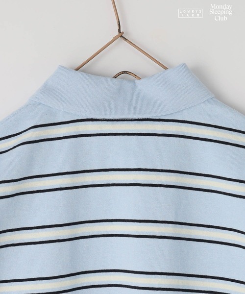 LOWRYS FARM（ローリーズファーム）の「【KIDS】Monday Sleeping Club マルチボーダーポロ  661483（ポロシャツ・キッズ・ライトブルー/ネイビー/ブラウン系その他・120cm/110cm/150cm/130cm/140cm）」の17枚目の写真