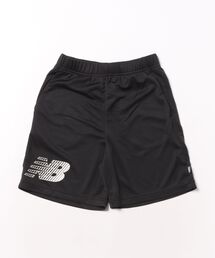 New Balance ニューバランス K ポリエステル ビッグロゴショーツ YB6137ZYBK BK