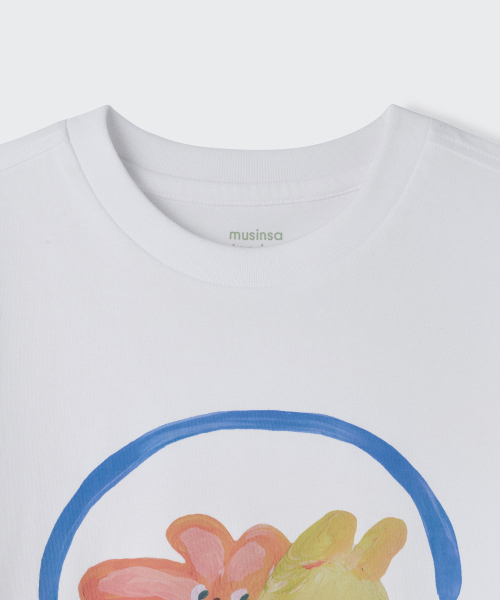 MUSINSA STANDARD KIDS（ムシンサスタンダードキッズ）の「[スロコースターコラボ] リラックスドTシャツ2パック2（Tシャツ/カットソー・レディース・その他・110/120/130/140/150）」の4枚目の写真