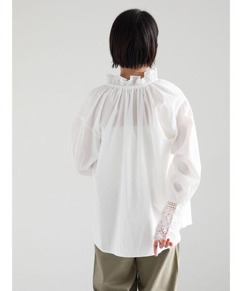 Te chichi（テチチ）の「レースカフスブラウス（シャツ/ブラウス・レディース・サックスブルー/オフホワイト/ブルー・F）」の13枚目の写真