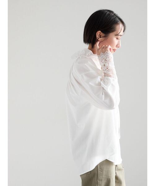 Te chichi（テチチ）の「レースカフスブラウス（シャツ/ブラウス・レディース・サックスブルー/オフホワイト/ブルー・F）」の14枚目の写真