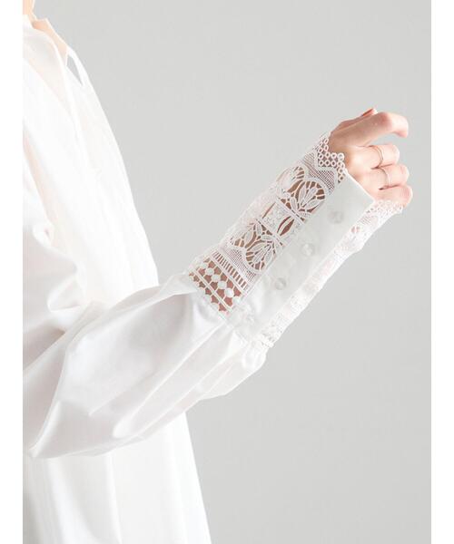 Te chichi（テチチ）の「レースカフスブラウス（シャツ/ブラウス・レディース・サックスブルー/オフホワイト/ブルー・F）」の16枚目の写真