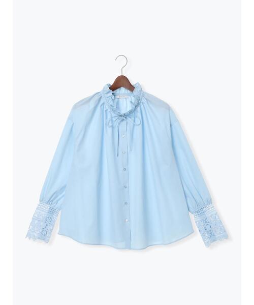 Te chichi（テチチ）の「レースカフスブラウス（シャツ/ブラウス・レディース・サックスブルー/オフホワイト/ブルー・F）」の18枚目の写真