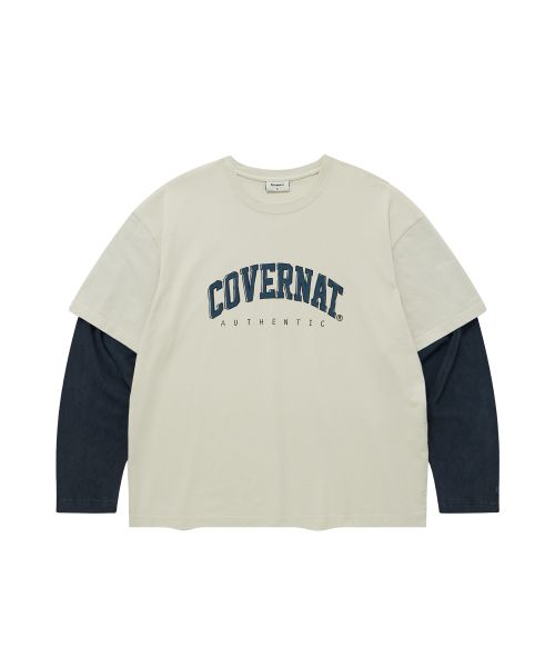 COVERNAT(カバーナット)の「アーチロゴレイヤードロングスリーブエクリュ(Tシャツ/カットソー・レディース・その他・SMALL/MEDIUM/LARGE/X-LARGE)」の1枚目の写真
