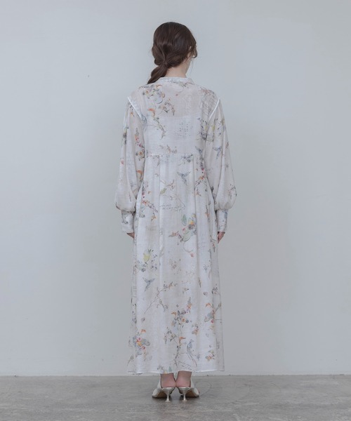 Eimee Law(エイミーロウ)の「バードボタニカルプリントワンピース(ワンピース・レディース・ライトベージュ/ブラック/ライトグレー・FREE)」の13枚目の写真