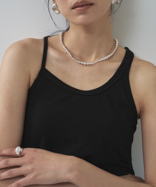 GALLEST（ギャレスト）の「アシンメトリーアメスリタンク（タンクトップ・レディース・ブラック/ライトイエロー系/ホワイト・38）」の2枚目の写真