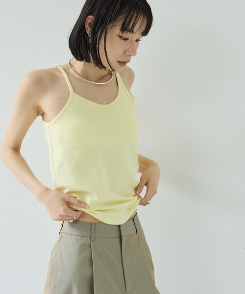 GALLEST（ギャレスト）の「アシンメトリーアメスリタンク（タンクトップ・レディース・ブラック/ライトイエロー系/ホワイト・38）」の17枚目の写真