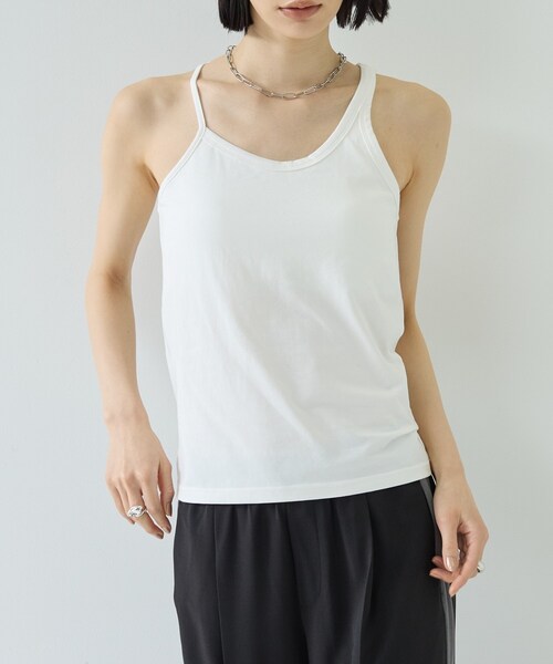 GALLEST（ギャレスト）の「アシンメトリーアメスリタンク（タンクトップ・レディース・ブラック/ライトイエロー系/ホワイト・38）」の7枚目の写真