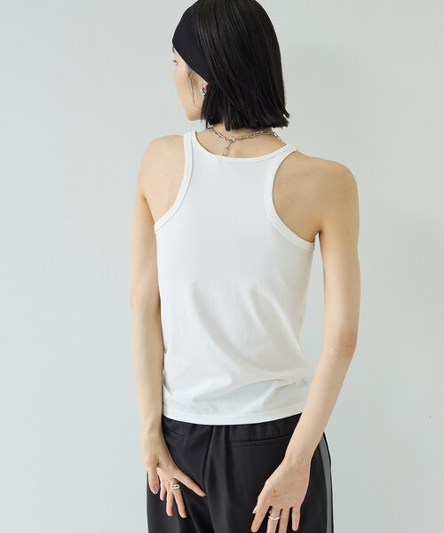 GALLEST（ギャレスト）の「アシンメトリーアメスリタンク（タンクトップ・レディース・ブラック/ライトイエロー系/ホワイト・38）」の9枚目の写真