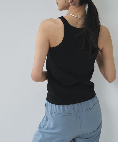 GALLEST（ギャレスト）の「アシンメトリーアメスリタンク（タンクトップ・レディース・ブラック/ライトイエロー系/ホワイト・38）」の5枚目の写真