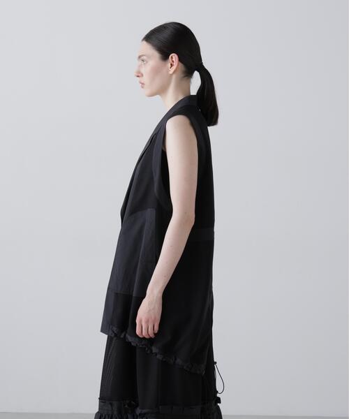 ADORE（アドーア）の「◆ソフトメッシュジャケット（テーラードジャケット・レディース・ブラック/ホワイト・38）」の4枚目の写真
