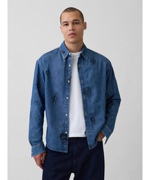 GAP | ジャン＝ミシェル・バスキア プリント デニムシャツ(シャツ/ブラウス)