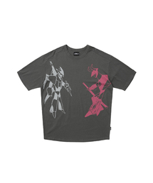 Robots Duel Oversized T-Shirt [Charcoal]