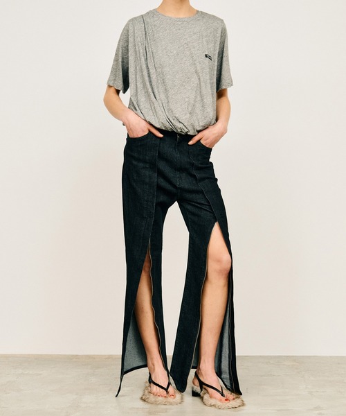 PRANK PROJECT（プランクプロジェクト）の「【2026Summer Pre-Order】ストレッチZIPデニムパンツ / Stretch Zip Denim Pants（デニムパンツ・レディース・ベージュ/ネイビー/ブルー・36/38）」の16枚目の写真