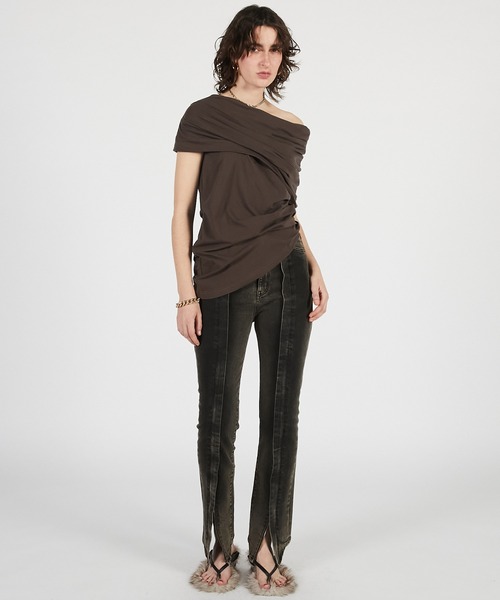 PRANK PROJECT（プランクプロジェクト）の「【2026Summer Pre-Order】ストレッチZIPデニムパンツ / Stretch Zip Denim Pants（デニムパンツ・レディース・ベージュ/ネイビー/ブルー・36/38）」の22枚目の写真