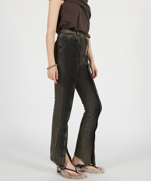 PRANK PROJECT（プランクプロジェクト）の「【2026Summer Pre-Order】ストレッチZIPデニムパンツ / Stretch Zip Denim Pants（デニムパンツ・レディース・ベージュ/ネイビー/ブルー・36/38）」の5枚目の写真