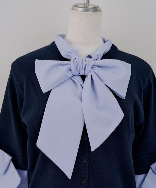 Another Branch olive des olive(アナザーブランチオリーブデオリーブ)の「【ANOTHER BRANCH】ドッツキングボウタイプルオーバー(シャツ/ブラウス・レディース・オフホワイト/グレー/ネイビー・FREE)」の7枚目の写真
