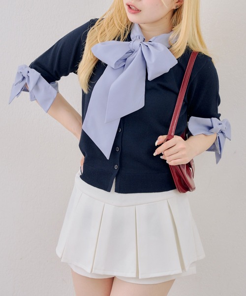 Another Branch olive des olive(アナザーブランチオリーブデオリーブ)の「【ANOTHER BRANCH】ドッツキングボウタイプルオーバー(シャツ/ブラウス・レディース・オフホワイト/グレー/ネイビー・FREE)」の13枚目の写真