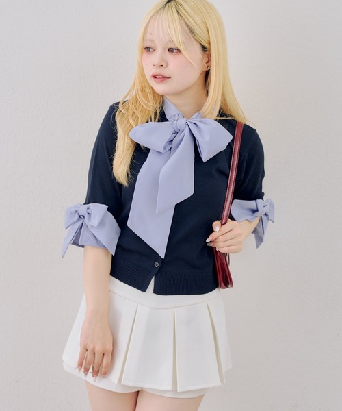 Another Branch olive des olive(アナザーブランチオリーブデオリーブ)の「【ANOTHER BRANCH】ドッツキングボウタイプルオーバー(シャツ/ブラウス・レディース・オフホワイト/グレー/ネイビー・FREE)」の15枚目の写真