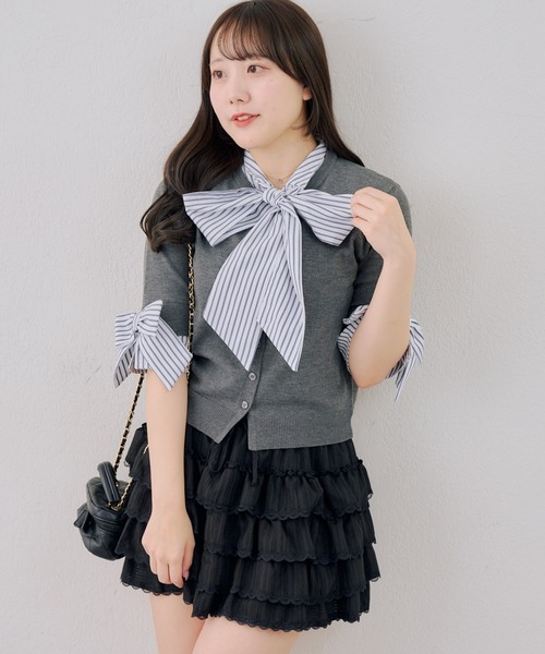 Another Branch olive des olive(アナザーブランチオリーブデオリーブ)の「【ANOTHER BRANCH】ドッツキングボウタイプルオーバー(シャツ/ブラウス・レディース・オフホワイト/グレー/ネイビー・FREE)」の18枚目の写真