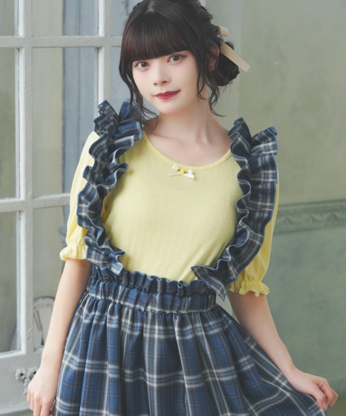 kutir(クティール)の「【クティールとレトロ】アソートキャンディパフカットソー(Tシャツ/カットソー・レディース・ネイビー/オフホワイト/アイボリー/ピンク/ライトイエロー・FREE)」の4枚目の写真