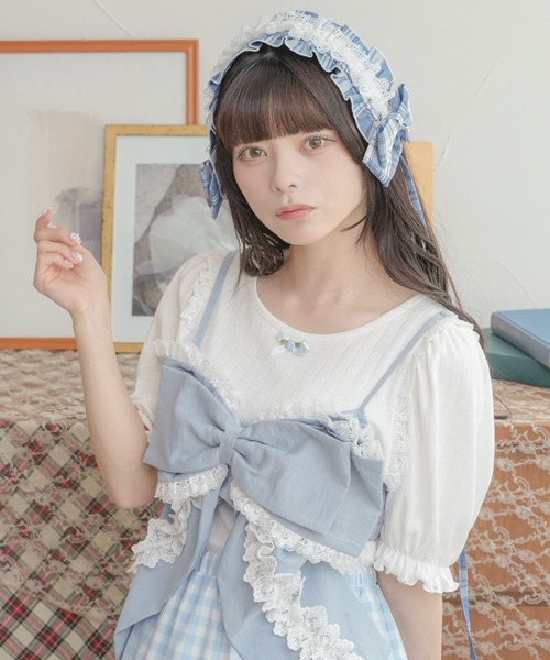 kutir(クティール)の「【クティールとレトロ】アソートキャンディパフカットソー(Tシャツ/カットソー・レディース・ネイビー/オフホワイト/アイボリー/ピンク/ライトイエロー・FREE)」の1枚目の写真