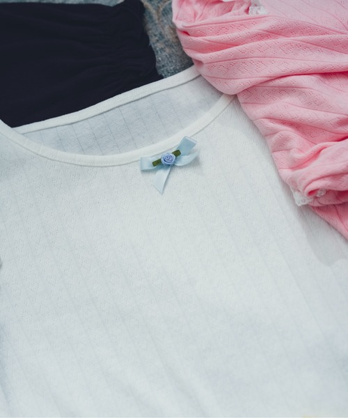 kutir(クティール)の「【クティールとレトロ】アソートキャンディパフカットソー(Tシャツ/カットソー・レディース・ネイビー/オフホワイト/アイボリー/ピンク/ライトイエロー・FREE)」の8枚目の写真