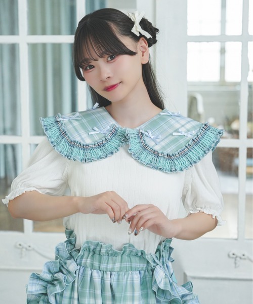 kutir(クティール)の「【クティールとレトロ】アソートキャンディパフカットソー(Tシャツ/カットソー・レディース・ネイビー/オフホワイト/アイボリー/ピンク/ライトイエロー・FREE)」の22枚目の写真