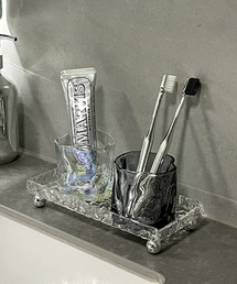 tunee（チュニー）の「【456842】足付きクリアプレート/クリアトレイ(RZ)（インテリア雑貨）」