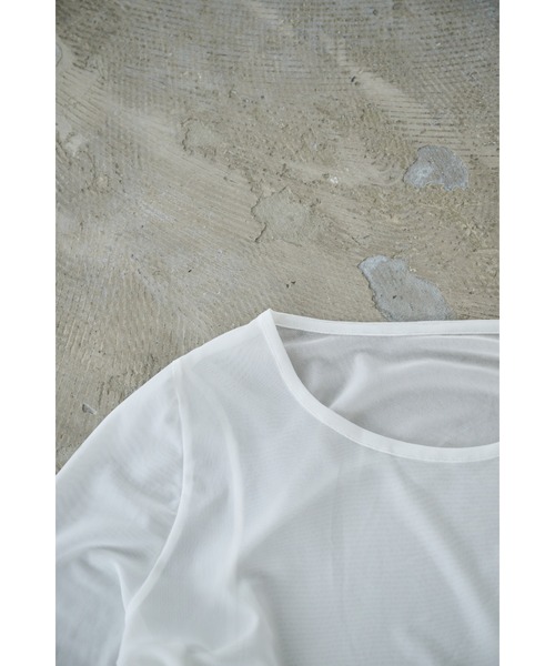 Anclear oui(アンクリアウィ)の「チュールレースヘムプルオーバー(Tシャツ/カットソー・レディース・White・F)」の19枚目の写真