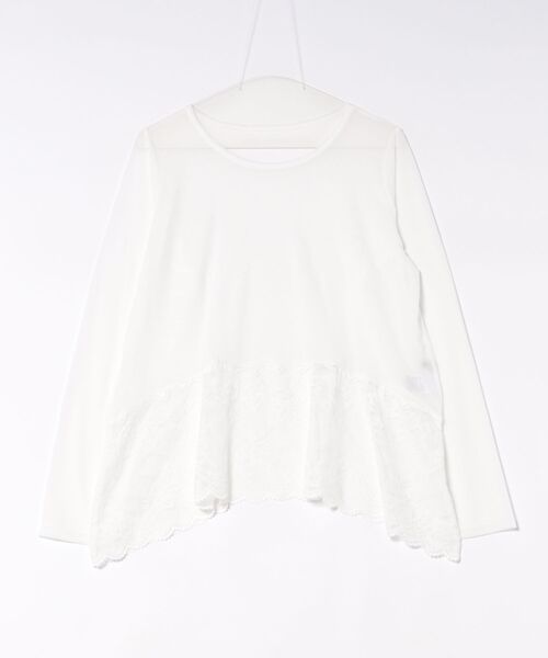 Anclear oui(アンクリアウィ)の「チュールレースヘムプルオーバー(Tシャツ/カットソー・レディース・White・F)」の21枚目の写真