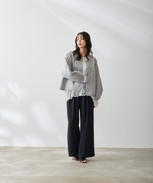 Anclear oui(アンクリアウィ)の「チュールレースヘムプルオーバー(Tシャツ/カットソー・レディース・White・F)」の15枚目の写真