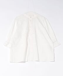 SUPER HAKKA | ローン×レーステープパッチワーク×天竺ピンタックブラウス(シャツ/ブラウス)