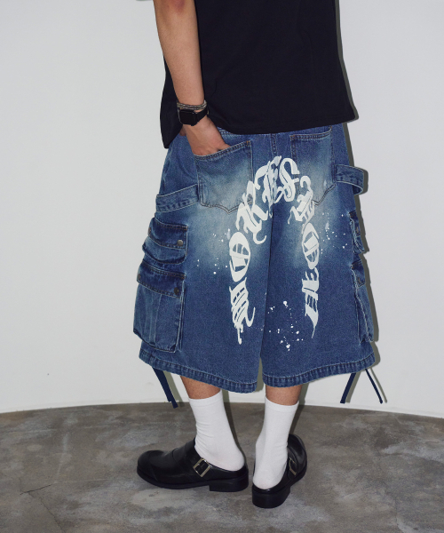 TRAVEL(トラベル)の「ペインティングカーゴデニムショーツインディゴ(その他パンツ・レディース・その他・SMALL/MEDIUM/LARGE)」の5枚目の写真