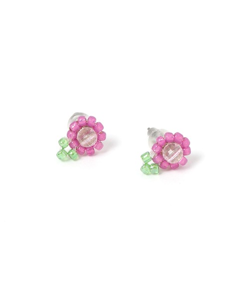 ビーズフラワーピアス（ピアス（両耳用））｜niko and（ニコアンド