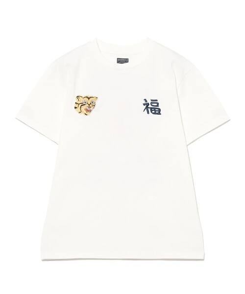 BEAMS BOY(ビームスボーイ)の「テーラー東洋 / SUKA T-SHIRT EMBROIDERED “VIET-NAM”(Tシャツ/カットソー・レディース・ホワイト/ブラック・SMALL)」の1枚目の写真