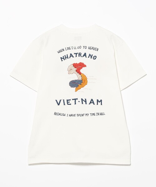 BEAMS BOY(ビームスボーイ)の「テーラー東洋 / SUKA T-SHIRT EMBROIDERED “VIET-NAM”(Tシャツ/カットソー・レディース・ホワイト/ブラック・SMALL)」の5枚目の写真