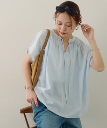 【Noka】2WAYスキッパーブラウス半袖ブラウス