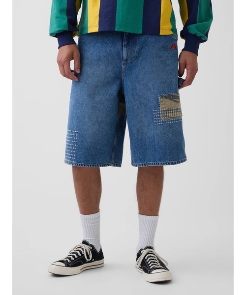 セール】Gap × Sean Wotherspoon バギー パッチワーク デニムショート セール】Gap × Sean Wotherspoon バギー パッチワーク デニムショート