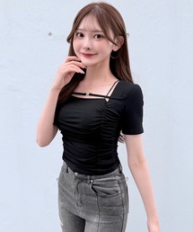 NOMAE | ダブルギャザートップス(Tシャツ/カットソー)