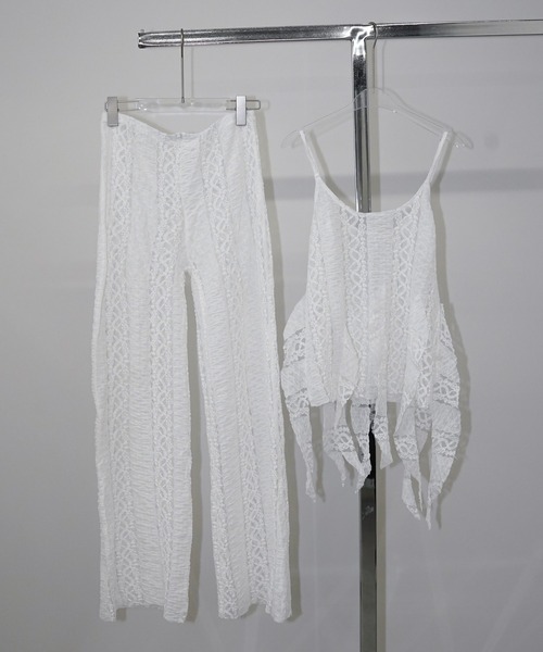 chuclla(チュクラ)の「フリンジレース キャミセットアップ chw26s259(セットアップ・レディース・ホワイト・M/L/S)」の14枚目の写真