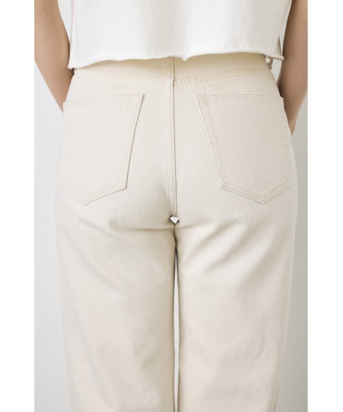 AZUL by moussy(アズールバイマウジー)の「【WEB限定】【身長/骨格別着用画像あり】AZUL DENIM ダメージストレートデニム ロング丈(デニムパンツ・レディース・アイボリー/ライトブルー・24inch/25inch/26inch/27inch)」の7枚目の写真