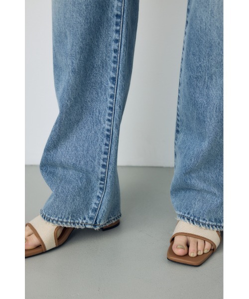 AZUL by moussy(アズールバイマウジー)の「【WEB限定】【身長/骨格別着用画像あり】AZUL DENIM ダメージストレートデニム ロング丈(デニムパンツ・レディース・アイボリー/ライトブルー・24inch/25inch/26inch/27inch)」の21枚目の写真