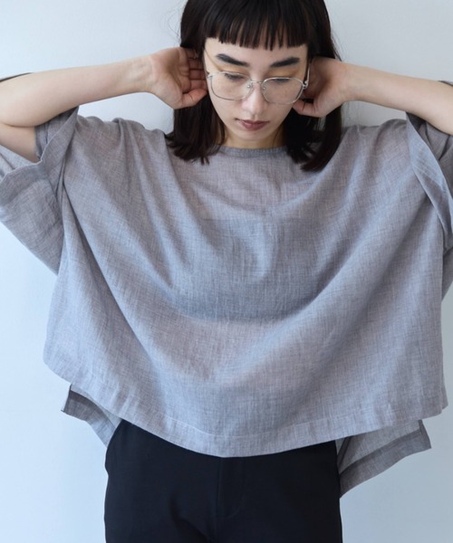 flaeu(フラユ)の「Air Skin Veil Pullover(シャツ/ブラウス・レディース・グレー/ブラック/ホワイト・FREE)」の3枚目の写真