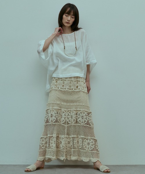 flaeu(フラユ)の「Air Skin Veil Pullover(シャツ/ブラウス・レディース・グレー/ブラック/ホワイト・FREE)」の6枚目の写真