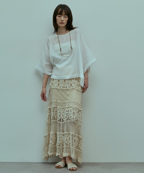 flaeu(フラユ)の「Air Skin Veil Pullover(シャツ/ブラウス・レディース・グレー/ブラック/ホワイト・FREE)」の7枚目の写真