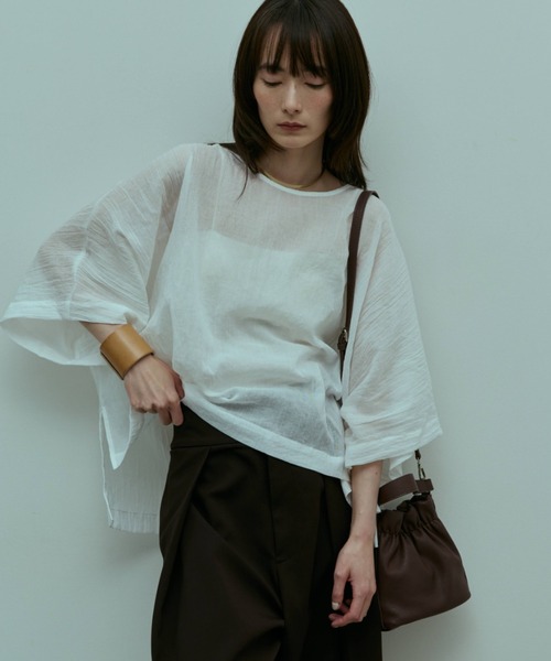 flaeu(フラユ)の「Air Skin Veil Pullover(シャツ/ブラウス・レディース・グレー/ブラック/ホワイト・FREE)」の10枚目の写真
