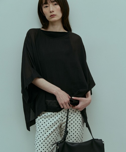flaeu(フラユ)の「Air Skin Veil Pullover(シャツ/ブラウス・レディース・グレー/ブラック/ホワイト・FREE)」の18枚目の写真