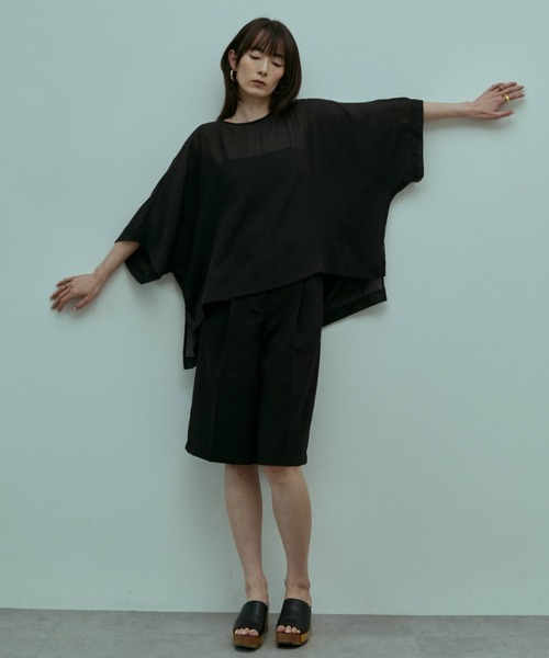 flaeu(フラユ)の「Air Skin Veil Pullover(シャツ/ブラウス・レディース・グレー/ブラック/ホワイト・FREE)」の20枚目の写真